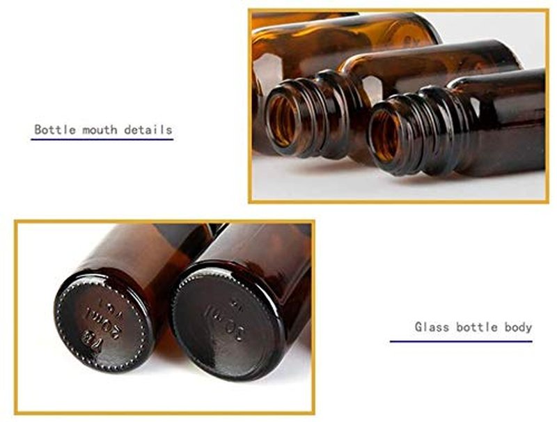 3PCS 100ml Empty Refillabl Amber Glass Roller Bottle With Stainless Steel Balls And White Screw Cover For Essential Oil Lip Balms Perfume