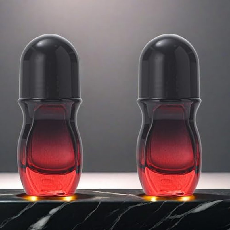 BFLCTTBD 2pcs 30ml Glass Bottle Roller Ball Large Empty Roller Bottles Refillable Rollerball Bottles For Perfume Essential Oils Deodorant