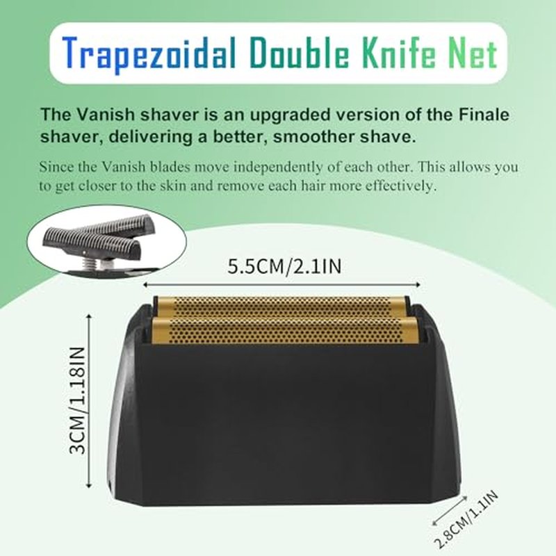 Shaver Replacement Super Close Gold Foil & Cutter Bar Assembly Compatible with Wahl 5 Star Series Vanish Shaver（8173-700） (1 pack)