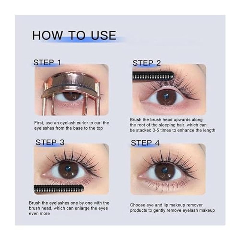 Chromamascara Mascara - Chromamascara, Chromamascara Waterproof, Chromamascara Beautiful, Washable Metal Rod Mascara, 3D Curling Eyelash Iron Extensions Mascara, Waterproof, Long Lasting (Black, 1)