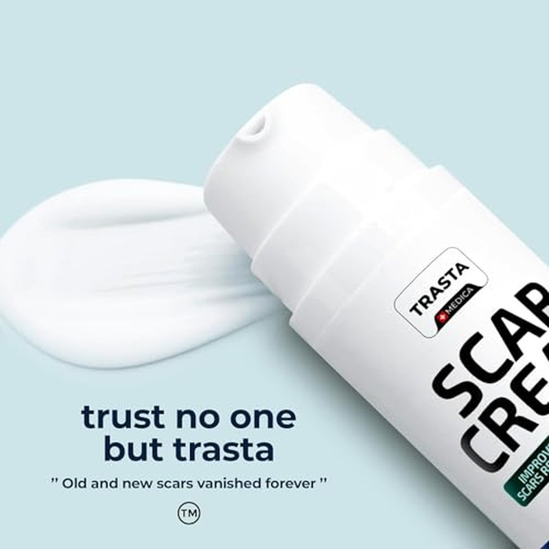 Silicone Scar Cream for Surgical and Bug Bite Scar Remover 0.73 Fl Oz - Scar Cream for New & Old Scars, C-Section and Burns - All Natural Acne Scar Cream for Face with Vitamin E, Retinol and Allantoin