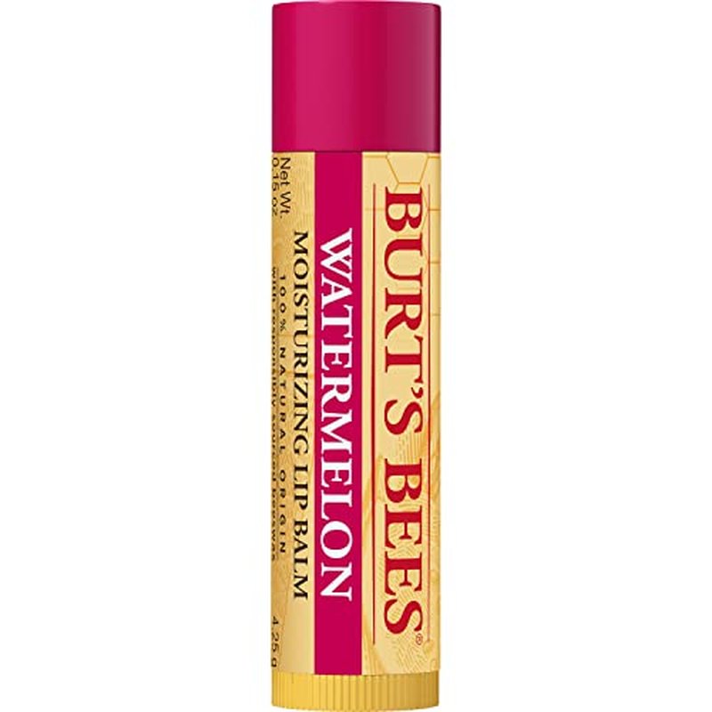 Burt's Bees Lip Balm Easter Basket Stuffers - Watermelon, Lip Moisturizer With Responsibly Sourced Beeswax, Tint-Free, Natural Conditioning Lip Treatment, 2 Tubes, 0.15 oz. (Pack of 2)