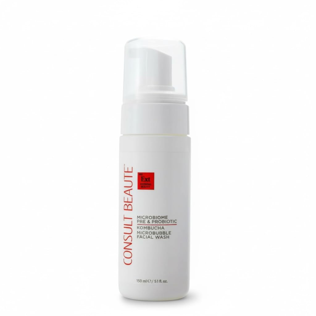 Consult Beaute Microbiome Pre & Probiotic Purifying Foaming Facial Cleanser with Aloe, Helps Maintain Skin Balance, Non-Stripping Gentle Face Wash & Pore Cleanser, Won’t Dry Out Skin 5.1 oz