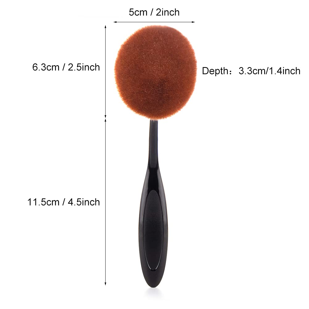 Yoseng Oval Foundation Brush, Large Toothbrush Makeup Brushes Fast Flawless Application Liquid Cream Powder Foundation,Sunscreen Applicator for Kids（Blue)