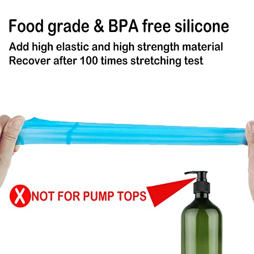 NELSHP Travel Bottle Covers,10 Pack Silicone Travel Size Container Sleeves,Stretching Travel Accessories for Shampoo Lotion Conditioner Wash Body Bottles