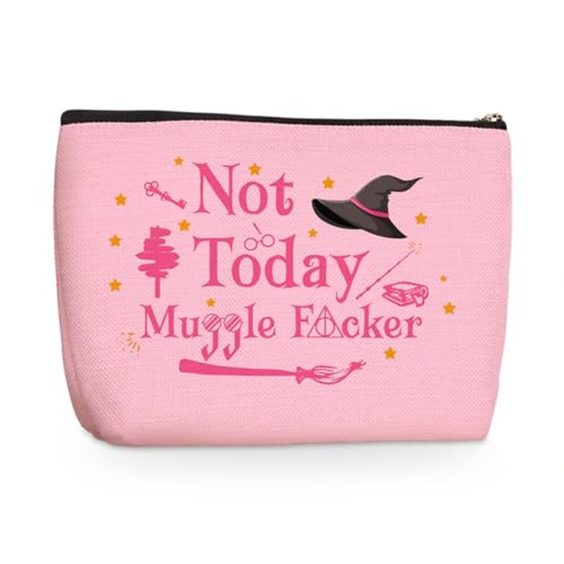 Magic Book Lovers Gifts Makeup Bag Magic Wizard Staff Stuff Funny Inspired Movie Bookworm Bookish Gifts Friendship Gifts for Women Girls Reader Librarian Coworkers Graduation Birthday Cosmetic Bag