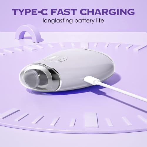 2 in 1 Electric Polishing Automatic Nail Clippers with LED Light,Electric Nail Clipper,Safe Fingernail & Toenail Clippers 3-Speed Automatic Nail Trimmer for Kids, Adults, Elderly (Black)