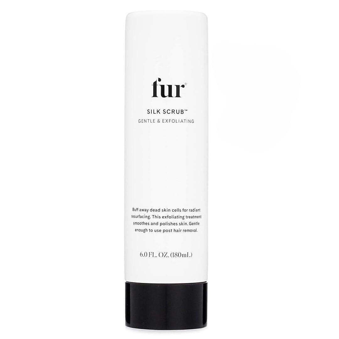 Fur Silk Scrub: Premium KP Bump Eraser - Powerful Exfoliating & Resurfacing Scrub to Smooth and Hydrate Skin While Preventing Ingrown Hairs with Natural Oils and AHAs - 6 Fl oz. Includes Tiny Magnet
