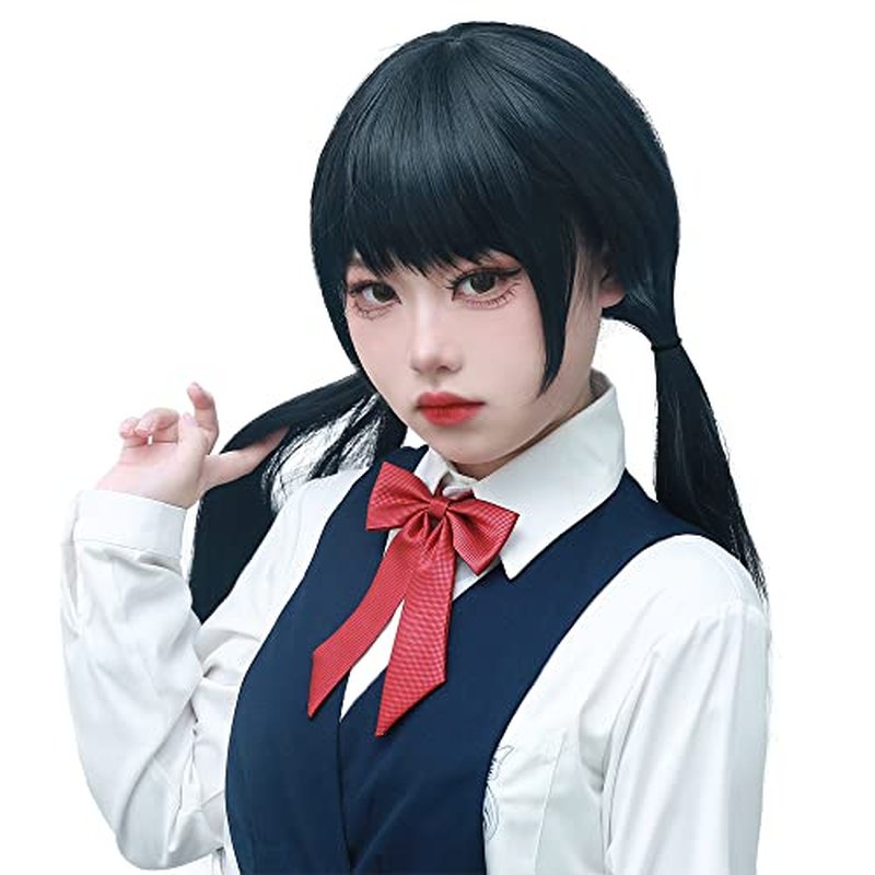 C-ZOFEK Cosplay Wig for Halloween Cosplay Costume (Black)