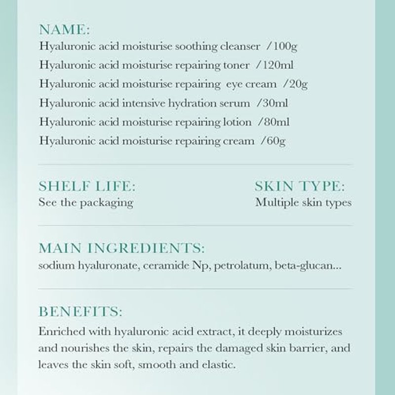 Skincare Set For Teenage Girls, 6-In-1 Skincare Gift Set With Facial Cleanser, Face Serum, Face Cream, Eye Cream, Toner & Lotion, Basic Skincare Box, Gift Sets for Women Mothers Day Gifts