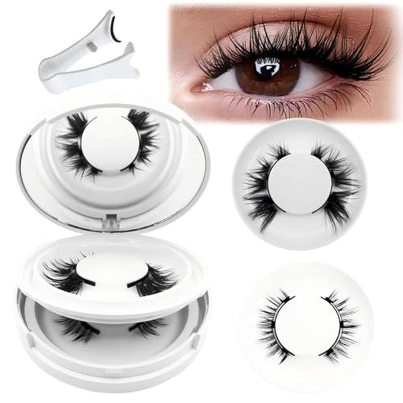 Krafty Magnetic Eyelashes,Magnetic Eyelashes with Applicator,Crafty co Magnetic Eyelashes Without Eyeliner,Reusable No Glue Needed Magnetic Eyelashes Kit Easy to Wear and Remove Readily (Natural+Fox)