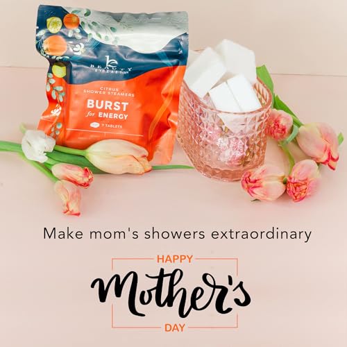Shower Steamers Aromatherapy - USA Made with Natural Ingredients & Citrus Essential Oil, Long Lasting Shower Bombs for Energy Boost, Stocking Stuffers, Spa Gifts & Relaxing Gifts for Women & Men