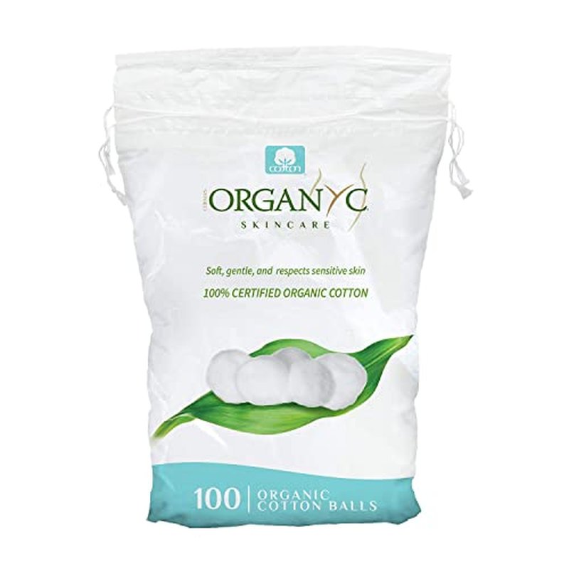 Organyc Organic Cotton Balls, 100 Count (Pack of 24)