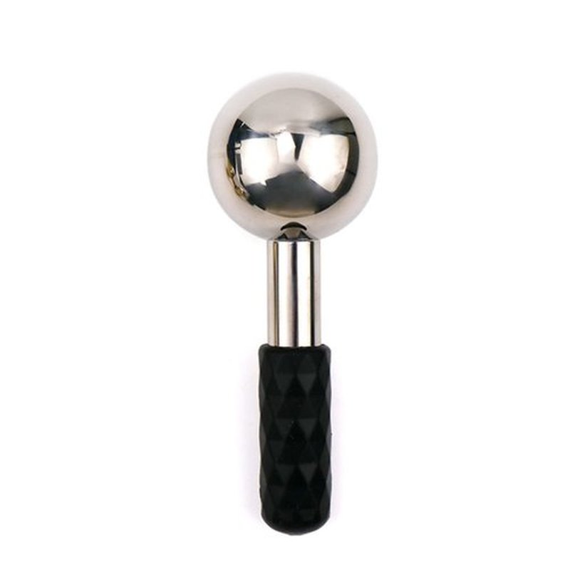 brakverla Facial Ice Globes and Roller, Cooling Massager for Face, Eyes and Neck, Cryotherapy Treatment for Puffiness, Dark Circles and Wrinkles (Silver)