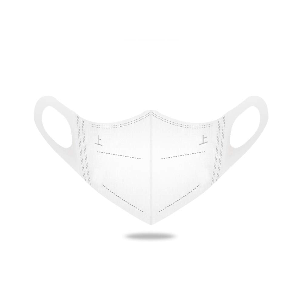 Medi-sky 3D Disposable Mask for Adults, Elastic Cloth Ear Straps Breathable Face Mask Individual Package 50pcs White