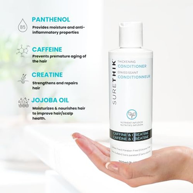 SURETHIK Caffeine Infused, Hair Thickening Conditioner, 250ml