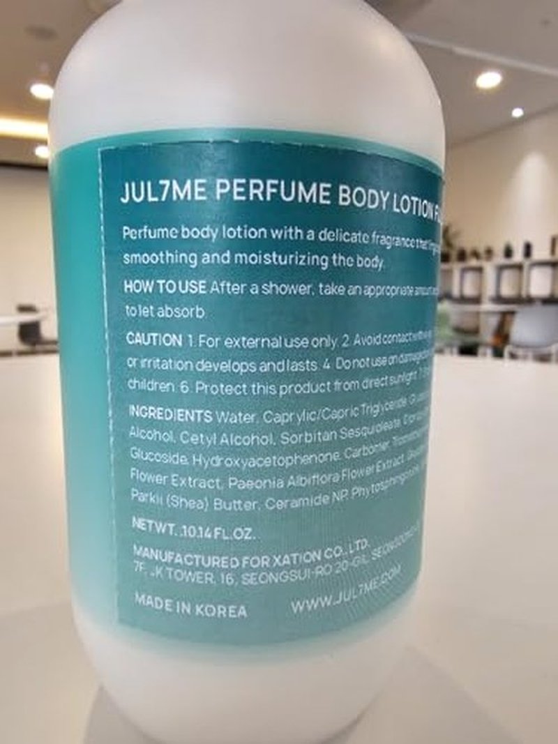 JUL7ME Perfume Body Lotion 10.14 fl.oz | Scented Body Moisturizer for Women | Non-Sticky Body Cream | Skin Moisturizing & Softening | Korean Body Lotion for Perfume Alternative | Full Bloom