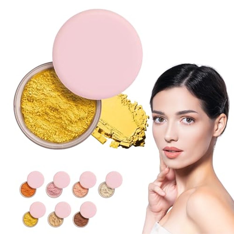 Pewosrid Luminance Milano Powder, Luminance Powder, Beauty Blurring Powder, Luminance Milano Pink Powder, Beauty Pink Setting Powder for All Skin Tones (01#, Pack of 1)