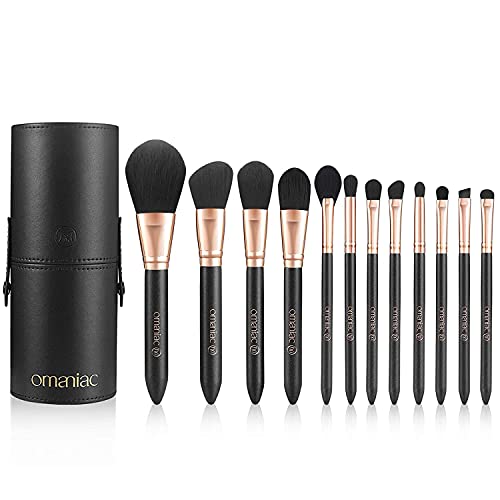 OMANIAC Makeup Brushes Set (15Pcs), Premium Synthetic Powder Concealers Eye Shadows Blush Professional Make Up Brushes Set, Perfect Birthday Gifts for Women.(Pink)