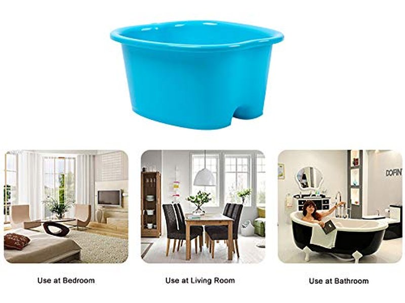 Lemoncy Plastic Foot Basin Foot Bath Spa Wash Bucket and Foot Massage Sturdy Foot Tub for Soaking Foot,Detox,Toe Nails, and Ankles,Pedicure,Portable Foot Tub Beige