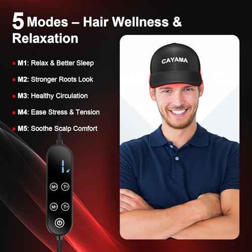 CAYAMA Red Light Therapy Cap for Hair ? 510 LEDs Laser Hair Cap for Fuller, Healthier-Looking Hair, Light-Based Care Device for Men & Women