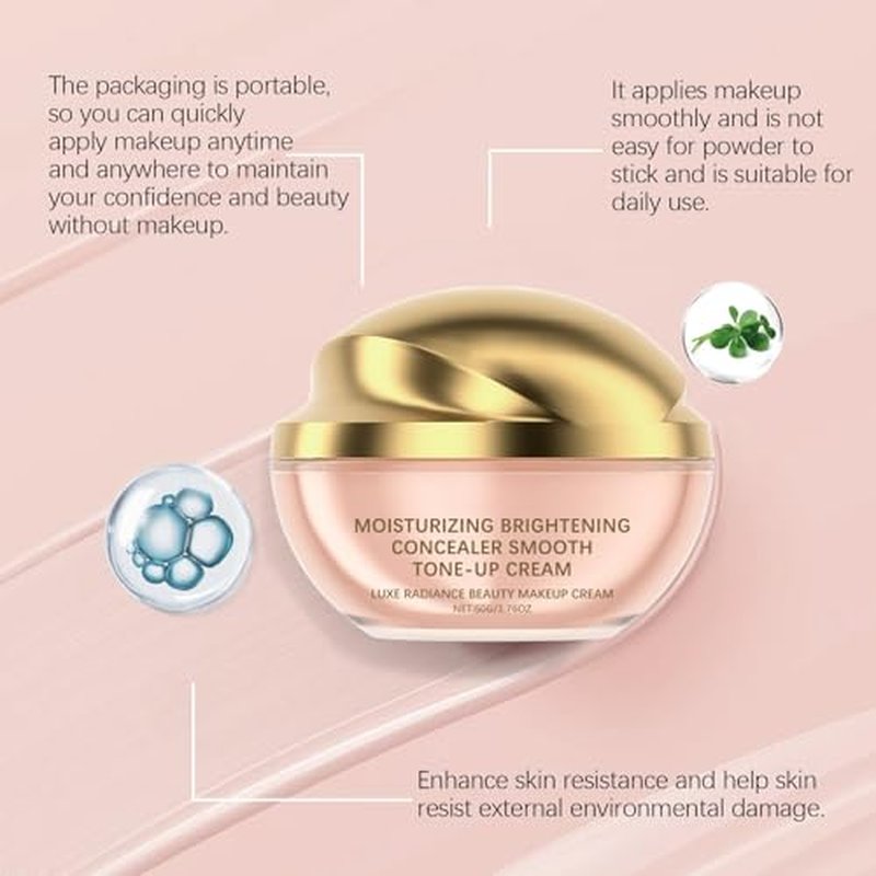 Moisturizing Brightening Concealer Smooth Tone up Cream, Ownawant Makeup Cream, Brightening and Concealer Cream (1)