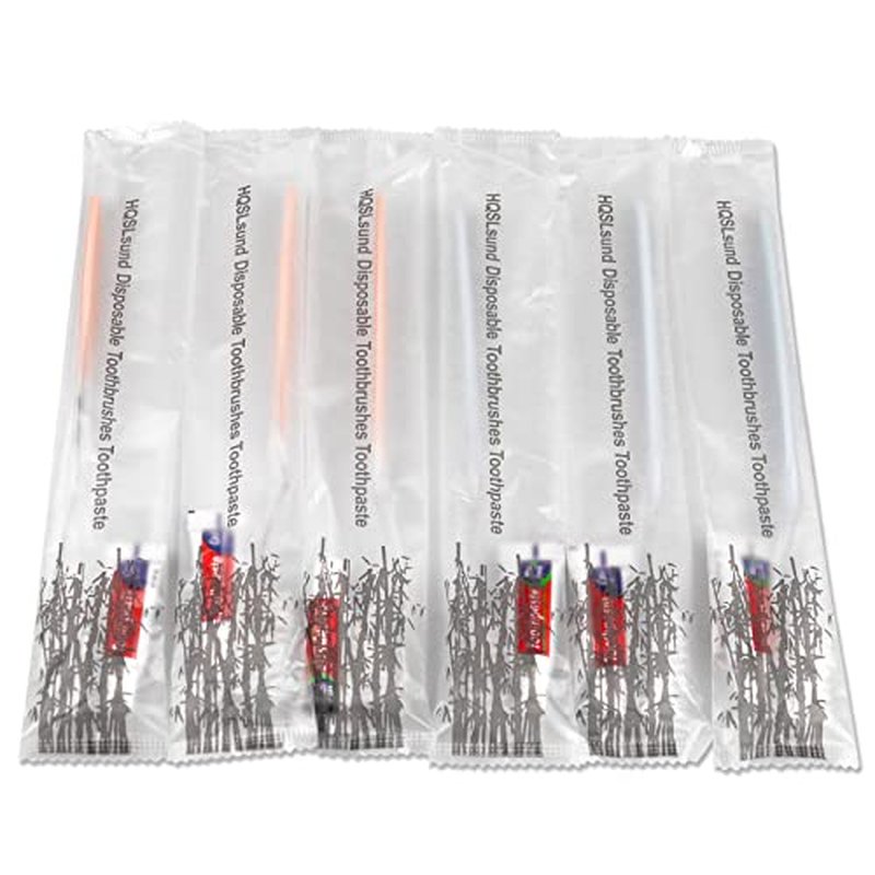 HQSLsund 60 Pack Disposable Toothbrushes with Toothpaste Individually Wrapped (2colors)