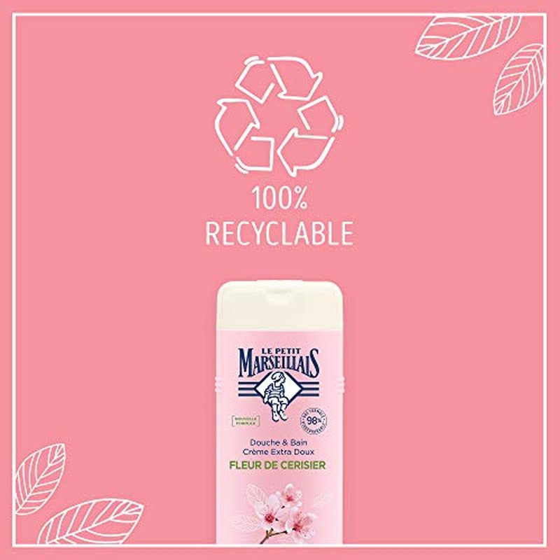 Le Petit Marseillais Shower & Bath Extra Gentle Cherry Blossom Body Wash Cream 650ml