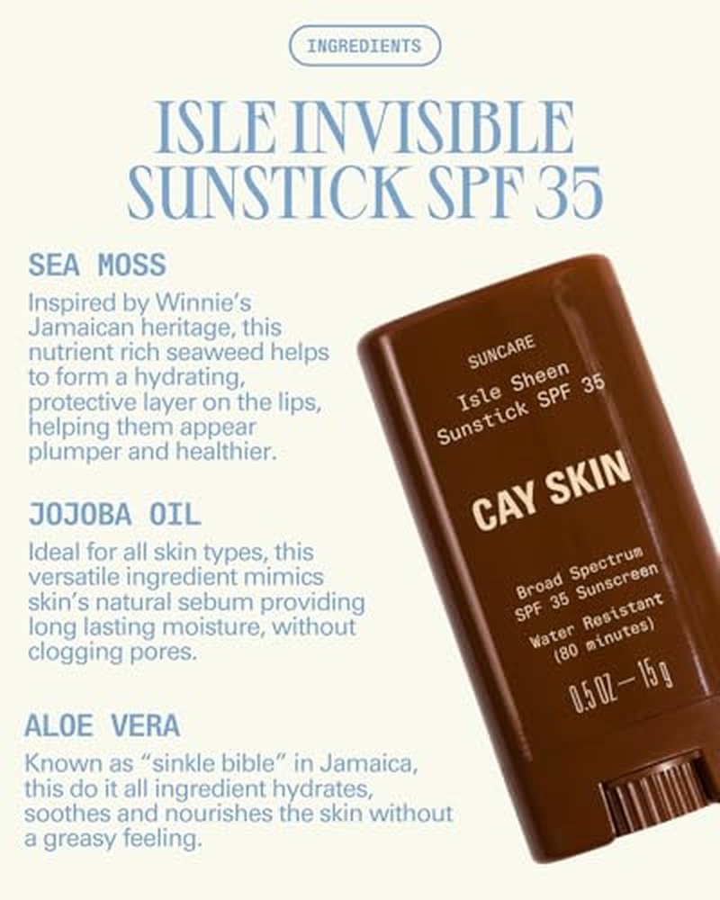 Cay Skin Isle Glow Face Moisturizer SPF 45 & Invisible Sunstick SPF 35 Set - Illuminating Primer & Travel Size Sunscreen