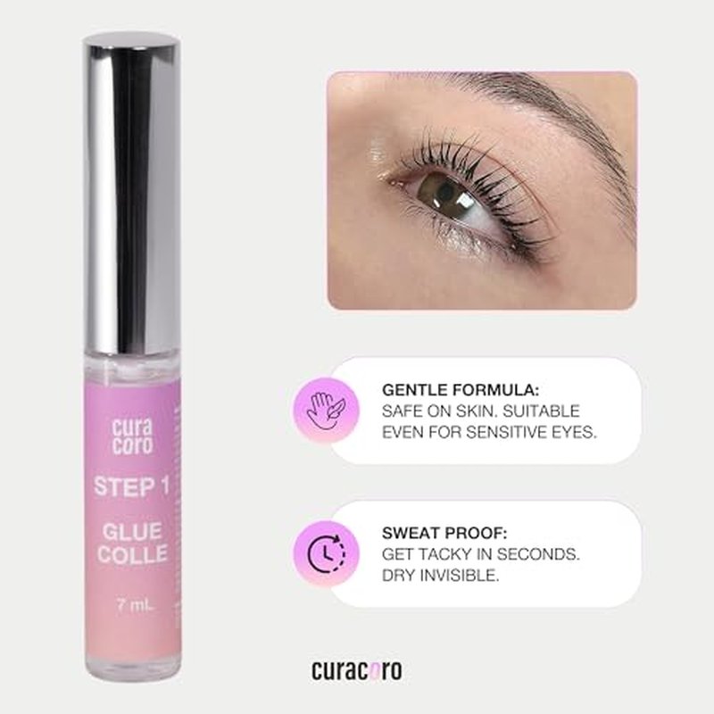 Curacoro Lash Lift Collagen Nourishing Lotion - Professional Eyelash Perm Kit, Semi-Permanent Lash Curling, Nourishing Collagen, Hygiene Safe & Easy to Clean Professional Use (Step 4)