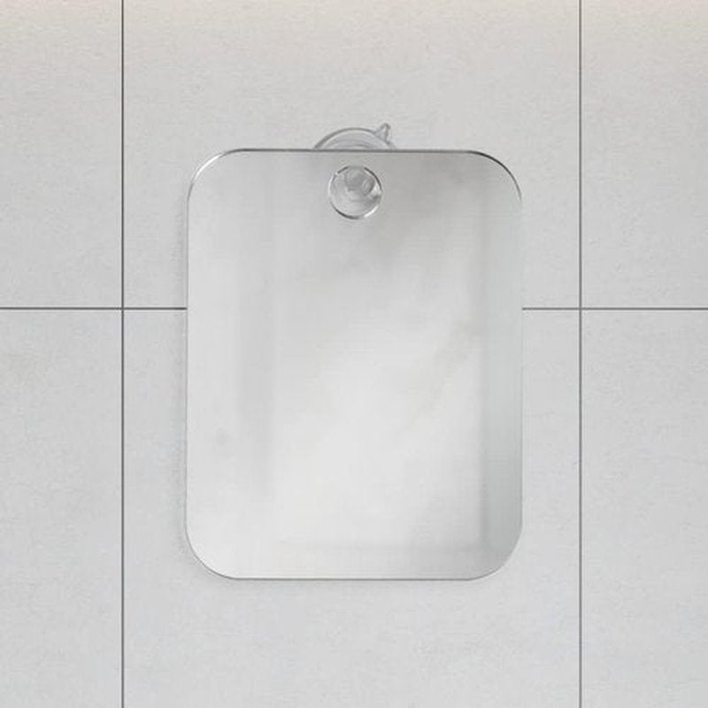 The Shave Well Company Anti-Fog Shaving Mirror for Travel | Fogless Bathroom Shower Mirror with Handheld Option for Men and Women | Hanging Shower Mirror Includes Long-Lasting Reusable Suction Cup