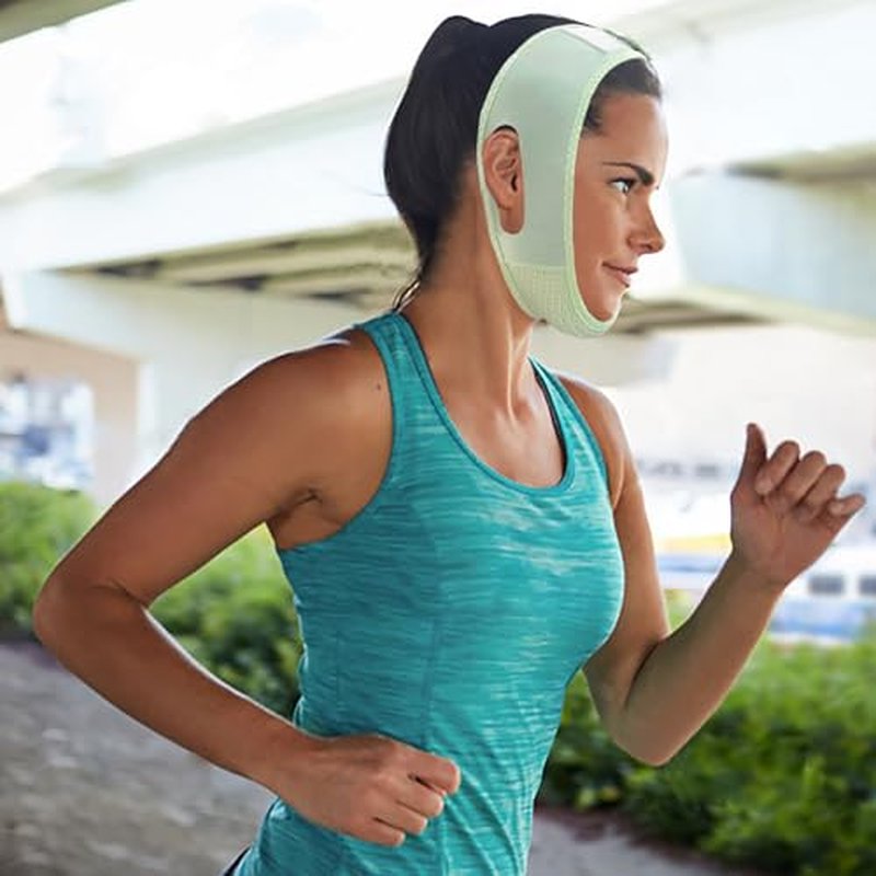 Buyongwant V Line Lifting Mask V Shaped Face Chin Strap for Sleeping,Sagging,Jaw Exerciser (Green)