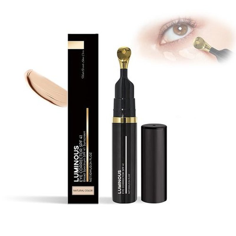 Luminous Eye Corrector Spf 41,Under Eye Concealers for Dark Circles, Drtmology Luminous Eye Corrector, Anti-Aging Tinted Eye Cream, Hydrating Eye Serum with Peach Undertone (1pcs Natural)