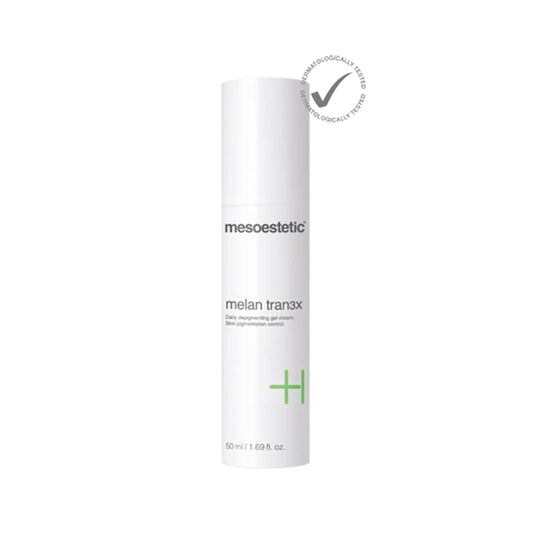 Melan Tran3x Gel Cream by Mesoestetic 50ml/1.69 fl. oz. (Daily depigmenting gel cream for skin pigmentation control)