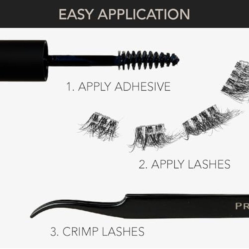 Pro Lash | Professionally Styled Lashes at Home | Easy Application Professional Quality | Waterproof | Lasts up to 10 Days with ProLock Adhesive System | 3 Sets - Classic Cat Eye No. 8