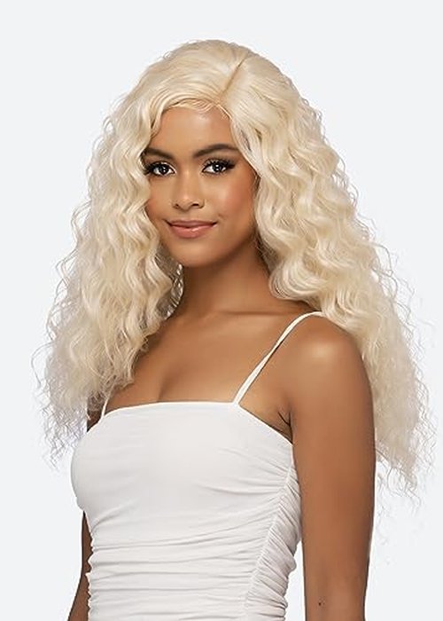 Vivica A. Fox JESSA, SYNTHETIC HAIR, Natural Baby Lace Wig, Color MONROE, Mixed Color. 60% Platinum Blonde(#613) & 40% Silver White(#60) Mixed