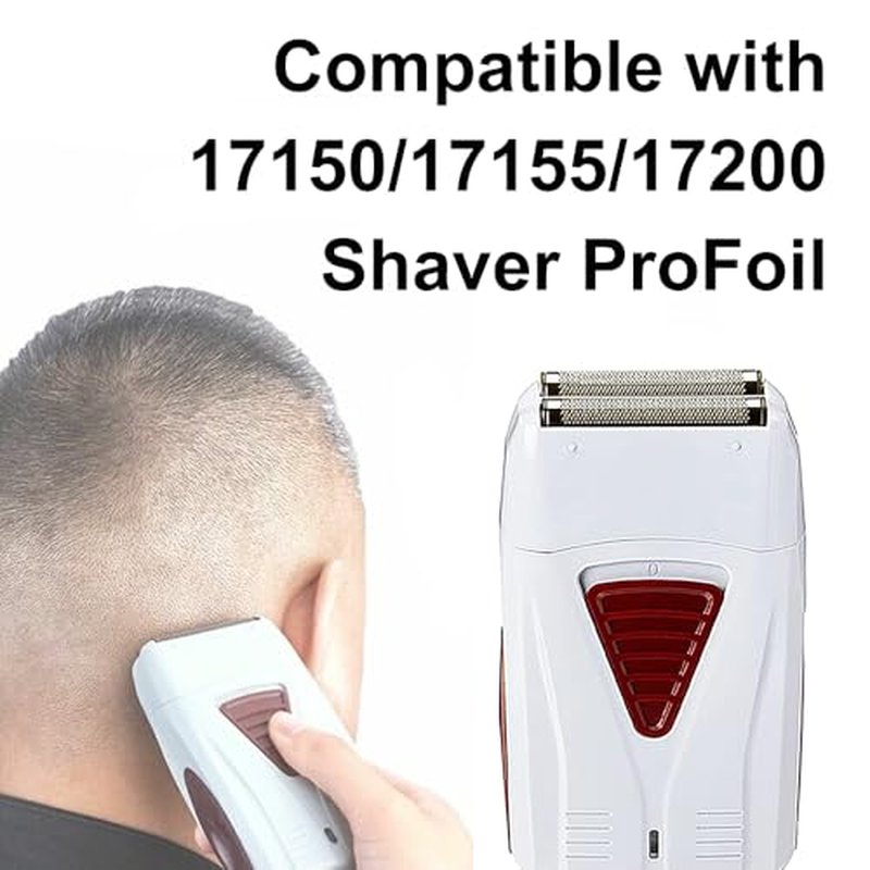 1 Pack White Pro Shaver Replacement Foil with Cutter Bar Assembly Compatible with andis 17150/17155/17200 Shaver ProFoil Lithium Replacement Golden