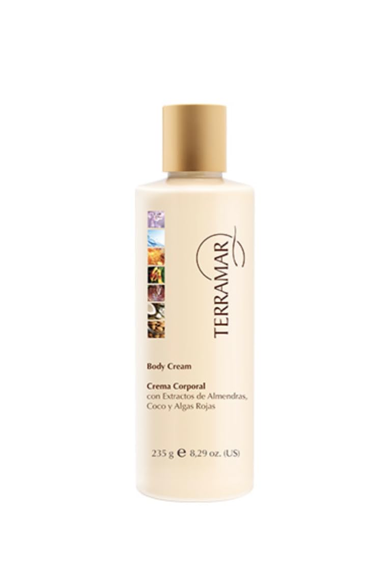 Terramar Body Cream - Hydrating Moisturizer with Almond, Coconut & Red Algae Extracts - Nourishes and Softens Skin, Daily Body Lotion