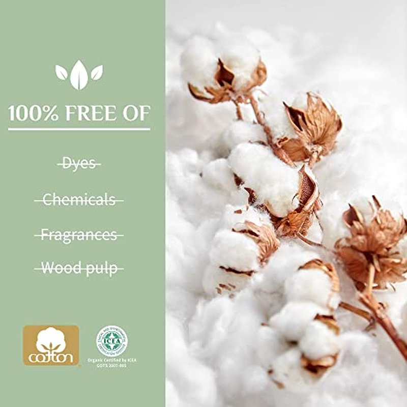 Organyc 100% Organic Cotton Balls for Sensitive Skin, 100 Count (Pack of 2)