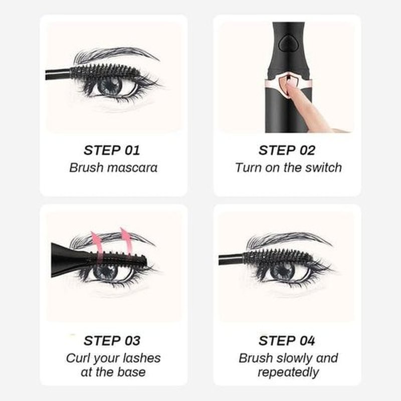 Heated Eyelash Curlers, 2025 Rechargeable Heated Eyelash Curler for Quick Heating Curling, 2 in 1 Electric Eyelash Curler for Instant Glam, Upgrade Electric Eyelash Curler with USB Cable (White 2pcs)