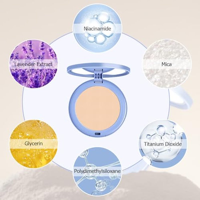 Matte Perfection Pressed Powder, Matte Smooth Setting Powder Makeup, Oil Control Face Pressed Powder, Waterproof Finishing Powder Long Lasting (#01 CLASSIC IVORY, 0.3 Ounce)