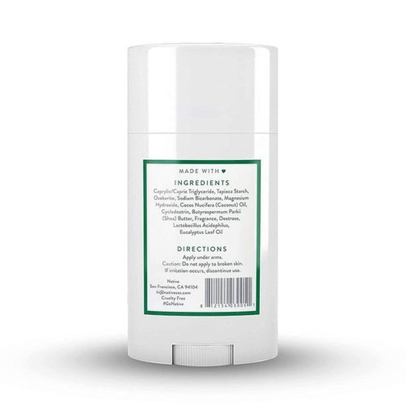 Native Deodorant | Natural Deodorant for Men, Aluminum Free with Baking Soda, Coconut Oil and Shea Butter | Eucalyptus & Mint