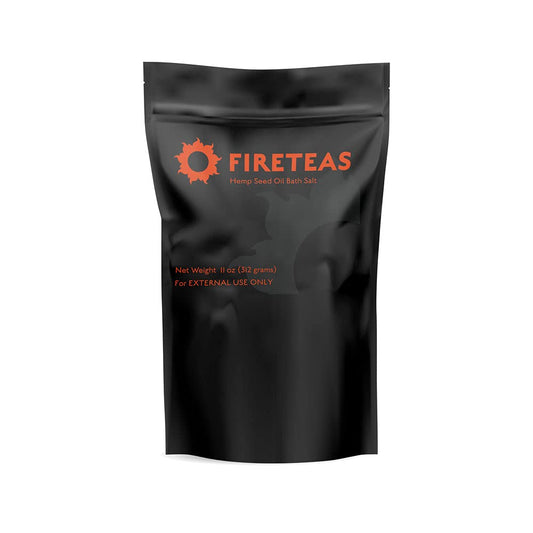 FIRETEAS - Hemp Seed Oil Bath Therapy - Sea Salt, Epsom Salt, Lavender, Sweet Orange & Lemon Essential Oils - Relaxing, Tranquil, Pain Relief -.
