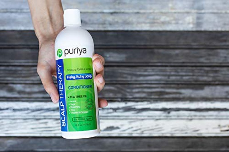 Puriya Sulfate Free Hair Conditioner with Tea Tree Oil, Moisturizing Treatment for Dry, Itchy, Flaky Scalp and Damaged Hair, For Men and Women, 16 Ounce