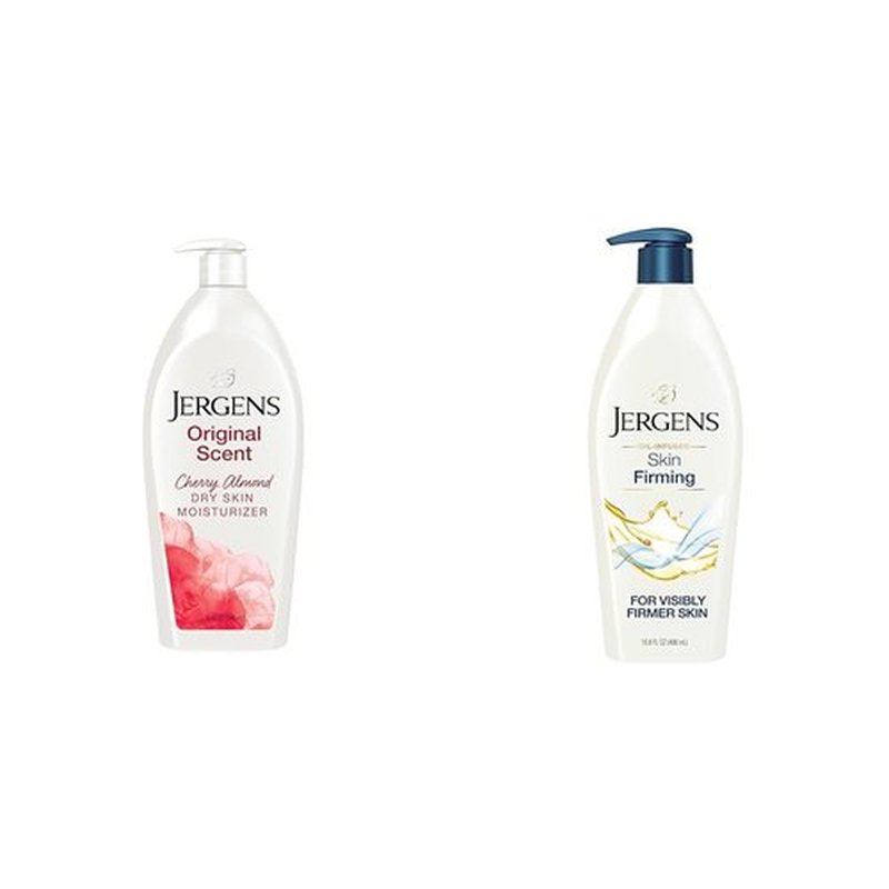 Jergens Original Scent Dry Skin Lotion, Body and Hand Moisturizer for Long Lasting Skin Hydration & Skin Firming Body Lotion for Dry to Extra Dry Skin, Skin Tightening Cream with Collagen