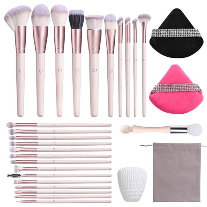 BS-MALL Premium Synthetic Foundation Powder Concealers Eye Shadows Makeup Brushes Gift set (Yellow)