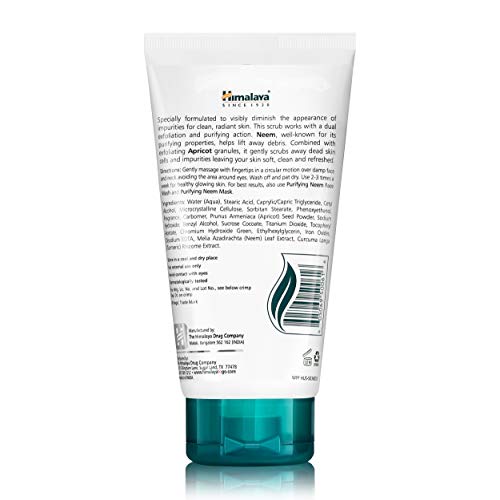 Himalaya Neem Scrub - Purifying Exfoliating Scrub for Oily Skin | 150 ml (5.07 oz)