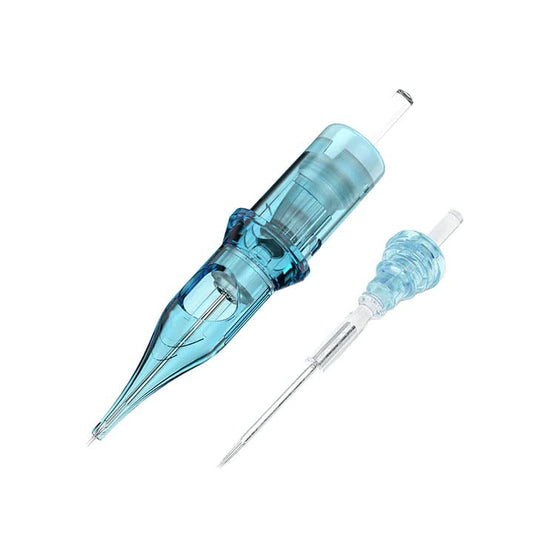 20pcs Tattoo Cartridge Needles- Tattoo Needles Cartridges Sterilized with Membrane Mixed Sizes-Upgraded 2.0 Casing Design- Durable Tattoo Needles for Tattooing - Round Liner (0801RL)