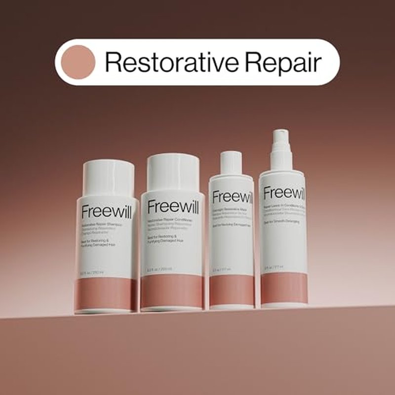 Freewill Restorative Repair Conditioner, Hair Repair Conditioner for Dry, Damaged Hair, Hydrating Conditioner with Natural Protectants to Replenish and Restore Hair Health, 8.5 oz