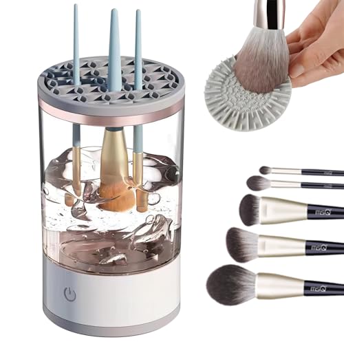 WALULAN Makeup Brush Cleaner, Automatic Brush Washer, Quick Dry Rechargeable Power Cleaning Brushes